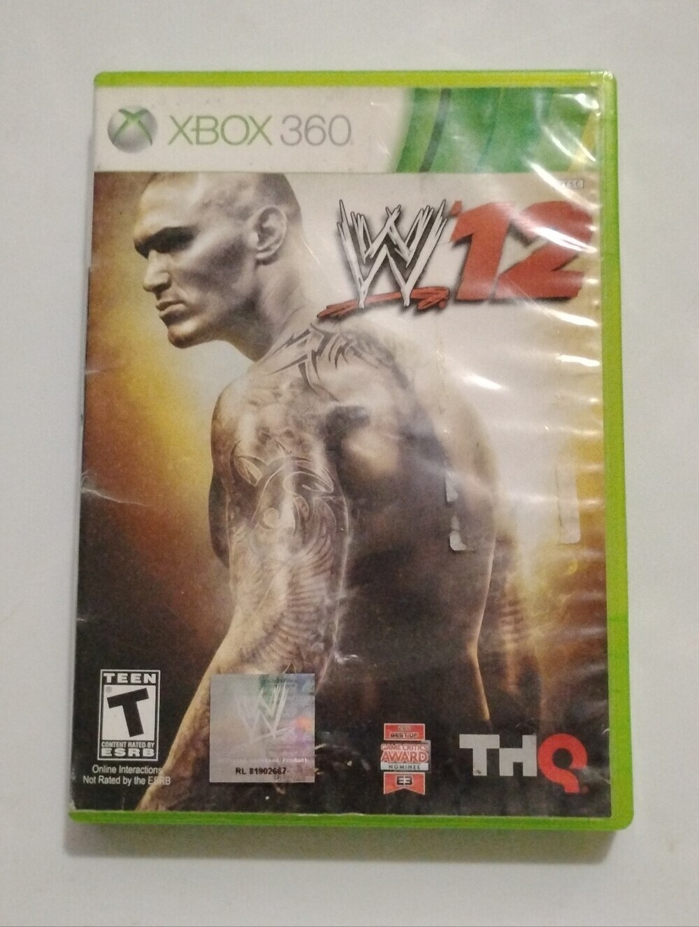 WWE '12 (Xbox 360) - Game Disc & Case Tested